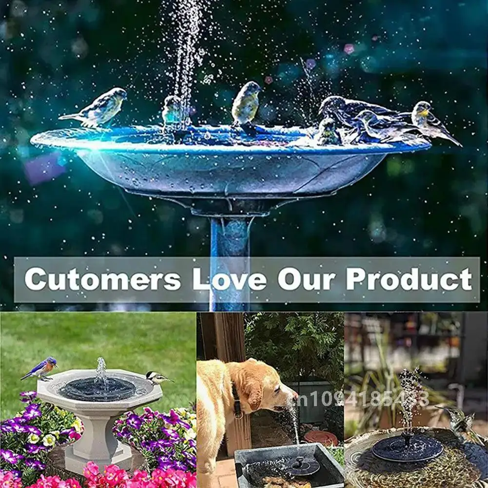 Yard Decoration Fountain High Efficiency Outdoor Solar Water Fountain with Auto On/off Feature Easy Installation Bird for Garden