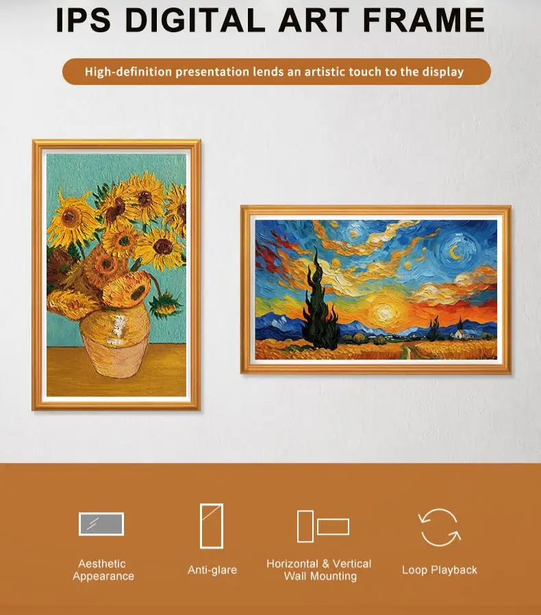 IPS Display 23.8 Inch Digital Photo Frame Digital Video Frame 1920x1080 Full IPS Screen WiFi Photo Frame