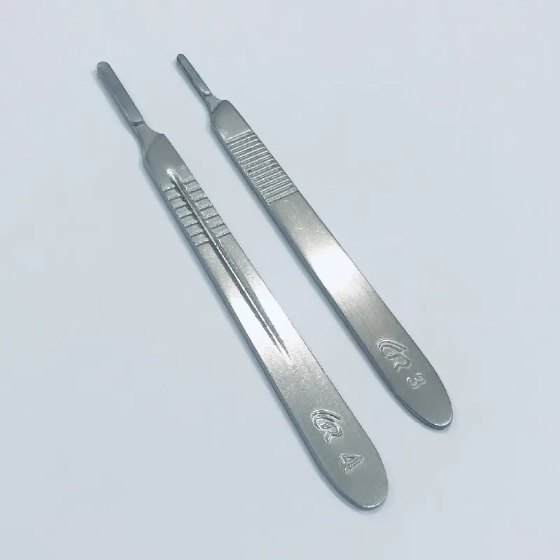 Stainless steel knife handle mobile phone film laboratory scalpel fixing post foot cutting practice paper cutting knife carving