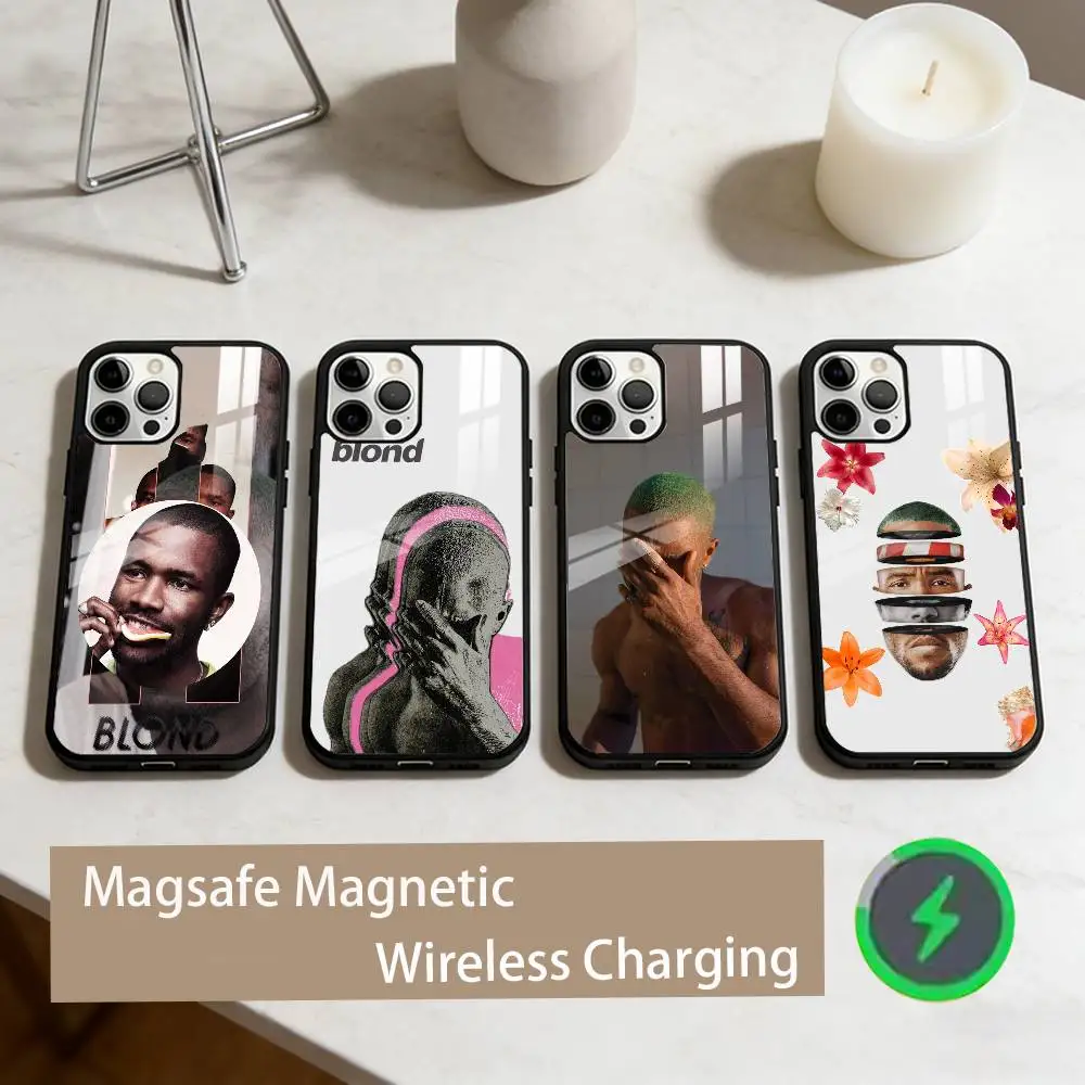 

Чехол для телефона Singer F-Frank Ocean B-Blond для iPhone17,16,15,14,13,12,11 Plus, Pro Max, магнитный для беспроводной зарядки Magsafe