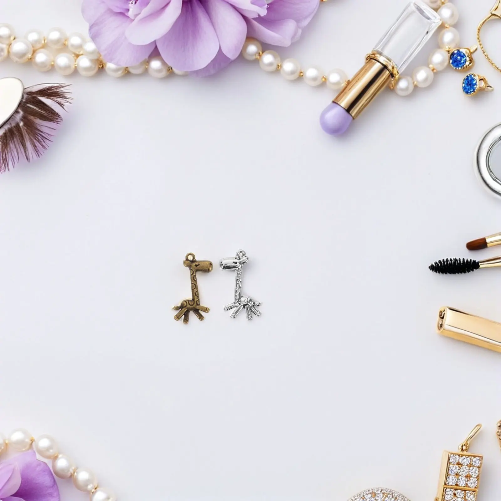 

100Pcs Alloy Pendant Vintage Animal Giraffe Charms for DIY Jewelry Making Necklace Bracelet Earrings Craft Accessories