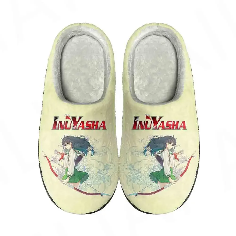 Sandal kustom katun rumah Anime Inuyasha kiryuno sandal wanita pria kualitas tinggi Fashion mewah kasual Tetap hangat sepatu sandal termal