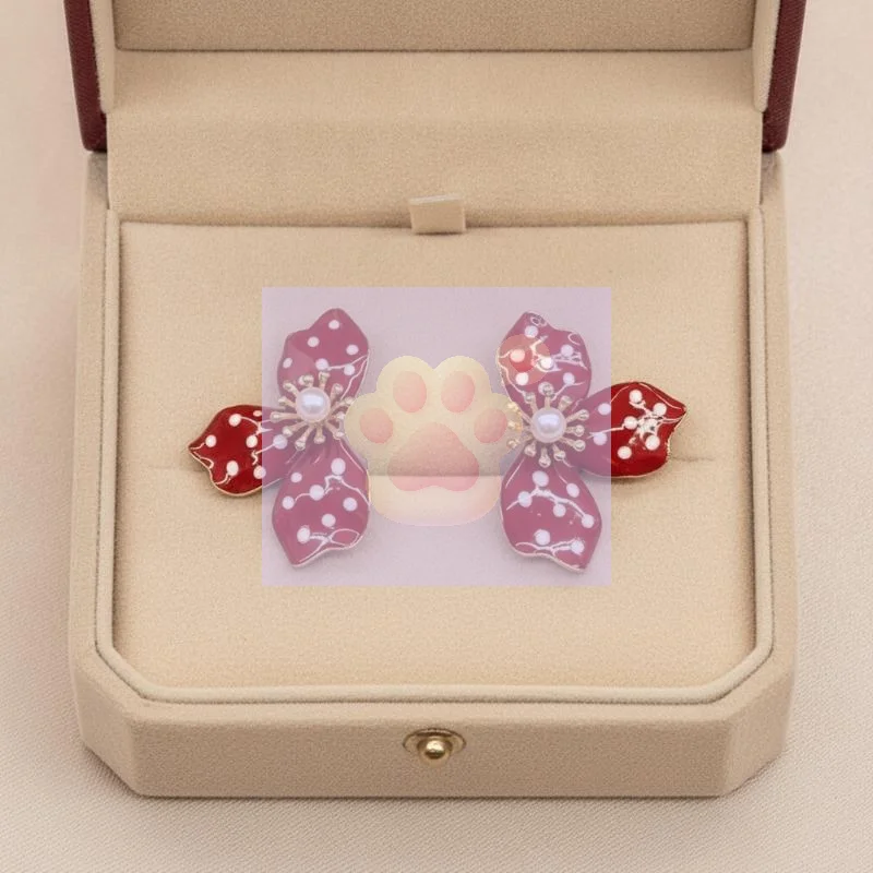 Orange Polka Dot Flower Stud Earrings Gold Edged Faux Pearl Center Unique Design for Wedding Guest Jewelry
