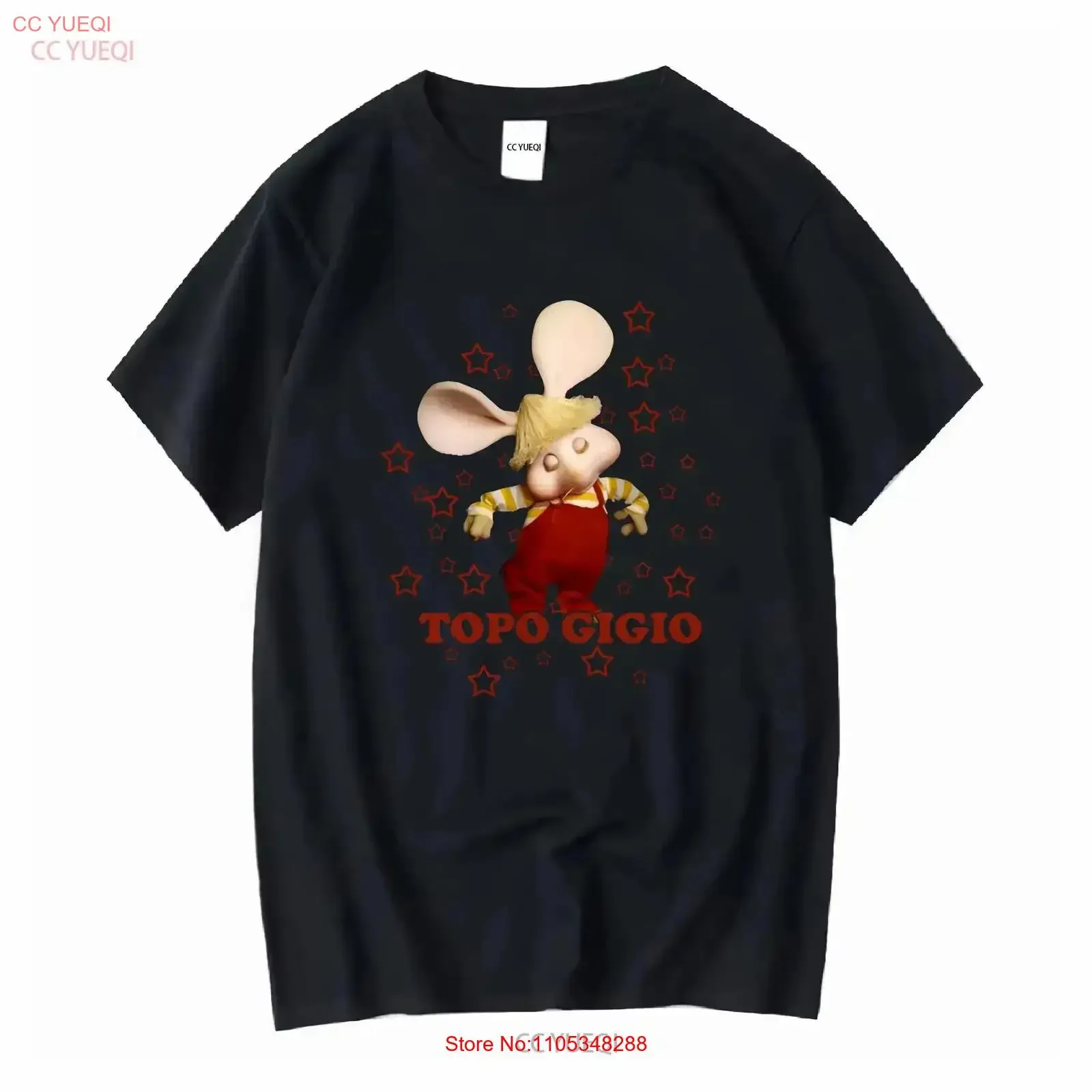 Camiseta Topo Gigio Mouse vintage lavada, estilo ligeramente gráfico, streetwear, elástica, versátil, elegante, suave, vintage lavada