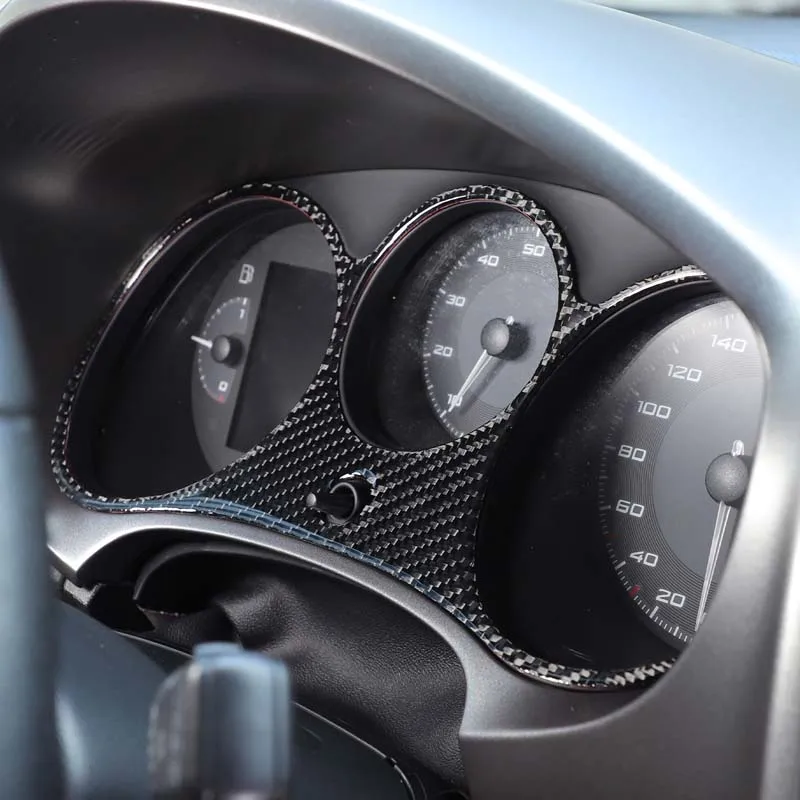 For Seat Leon 2008-2012 Soft Carbon Fiber Car Instrument Dashboard Speedometer Trim Sticker Interior Car Accessories