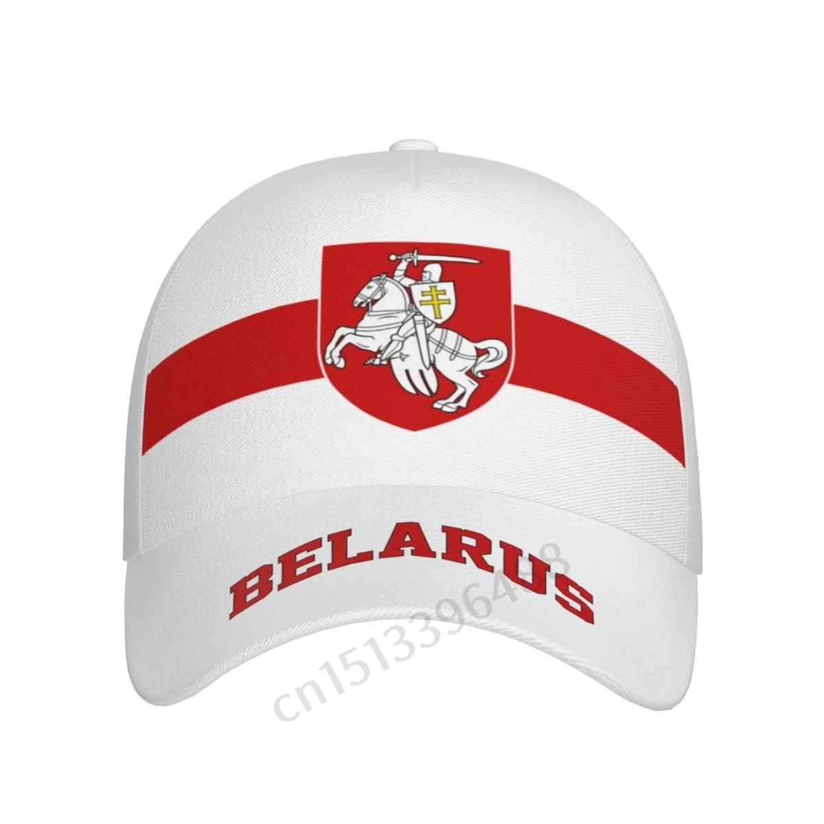 Belarus 3D Soccer Hats Sun Baseball Cap Breathable Adjustable Men Women Outdoor Fishing Hat