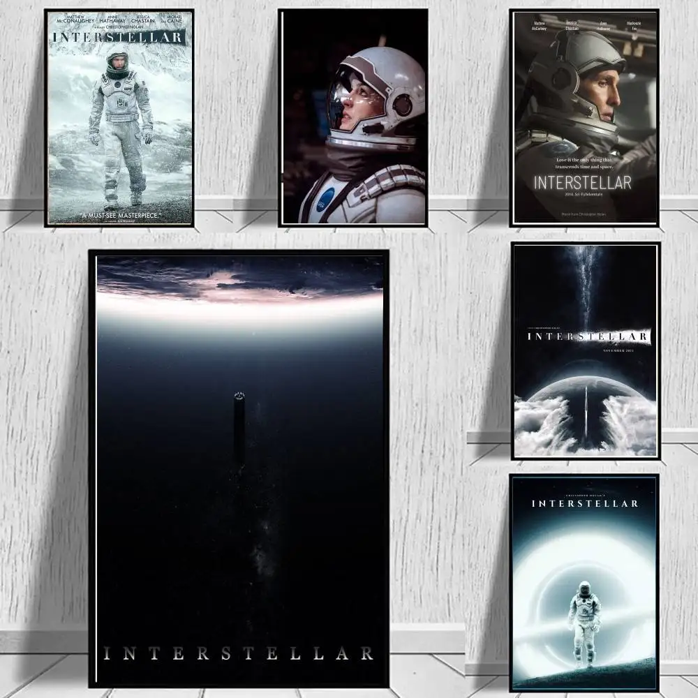 I-Interstellar Movie Posters Living Room Bar Cafe Quality Canvas Vintage Style Comics Painting Art Home Wall Decor Picture