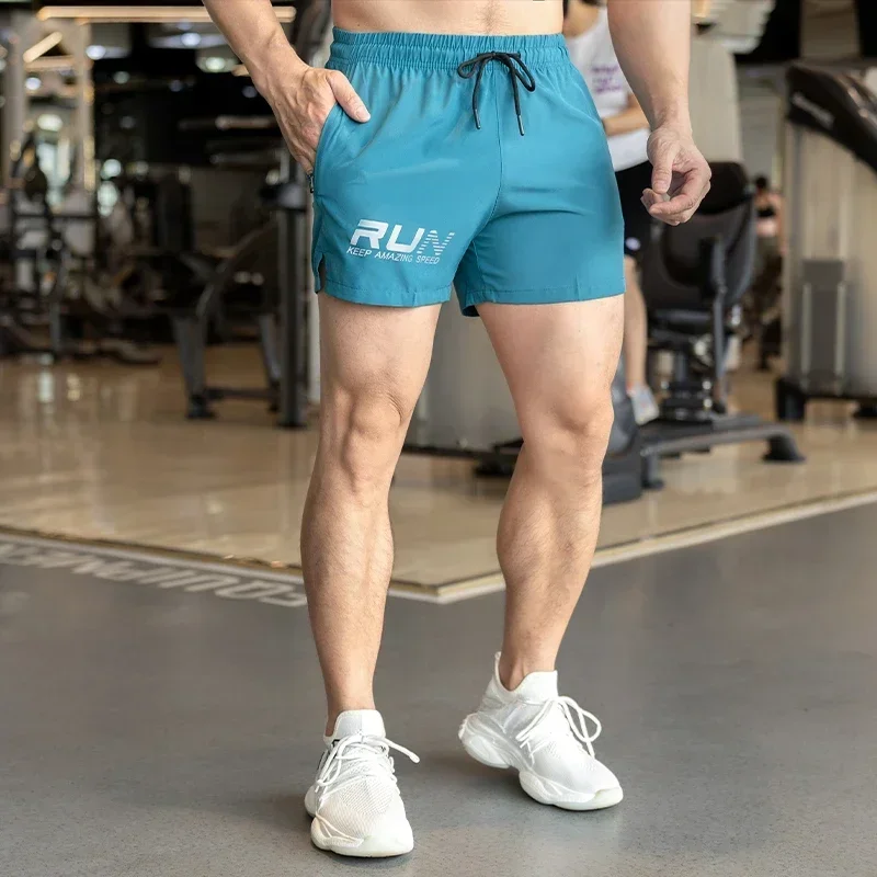 Man Summer Gyms Workout Bottoms Fitness Sports Shorts Quick Dry Beach Pants Men Jogging Running Sportswear Sports Pants