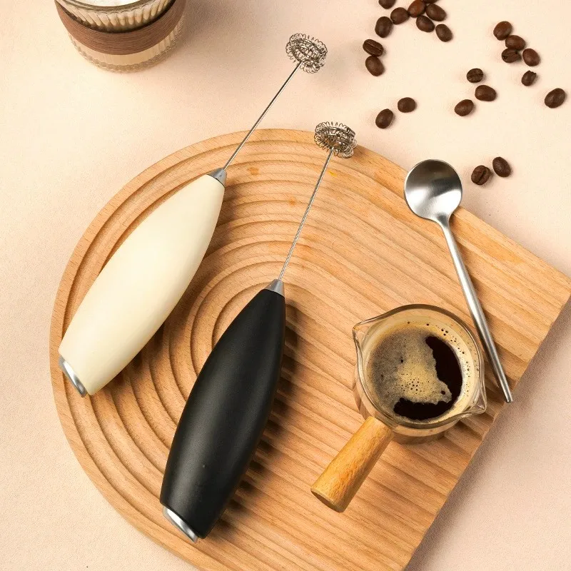 Batedor de Café Portátil, Mini Mixer de Bebidas com Batedor de Aço Inoxidável, Batedor de Leite Ajustável para Milkshakes e Mistura de Ovos