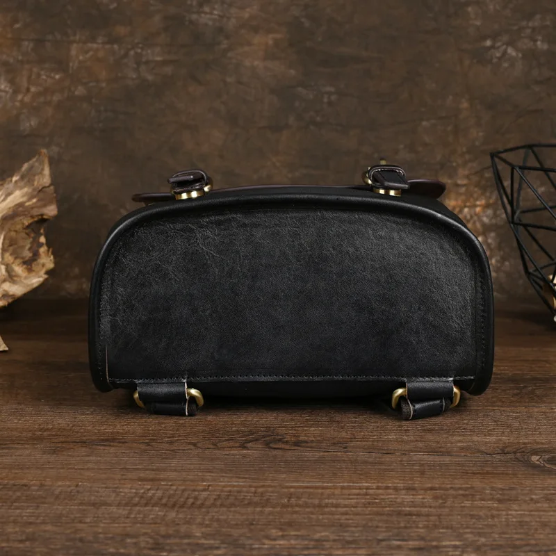 حقيبة ظهر نسائية من الجلد الطبيعي لعام 2026، حقيبة ظهر نسائية من جلد البقر المدبوغ بالخضراوات، حقيبة فاخرة مصممة من جلد البقر بطبقة علوية