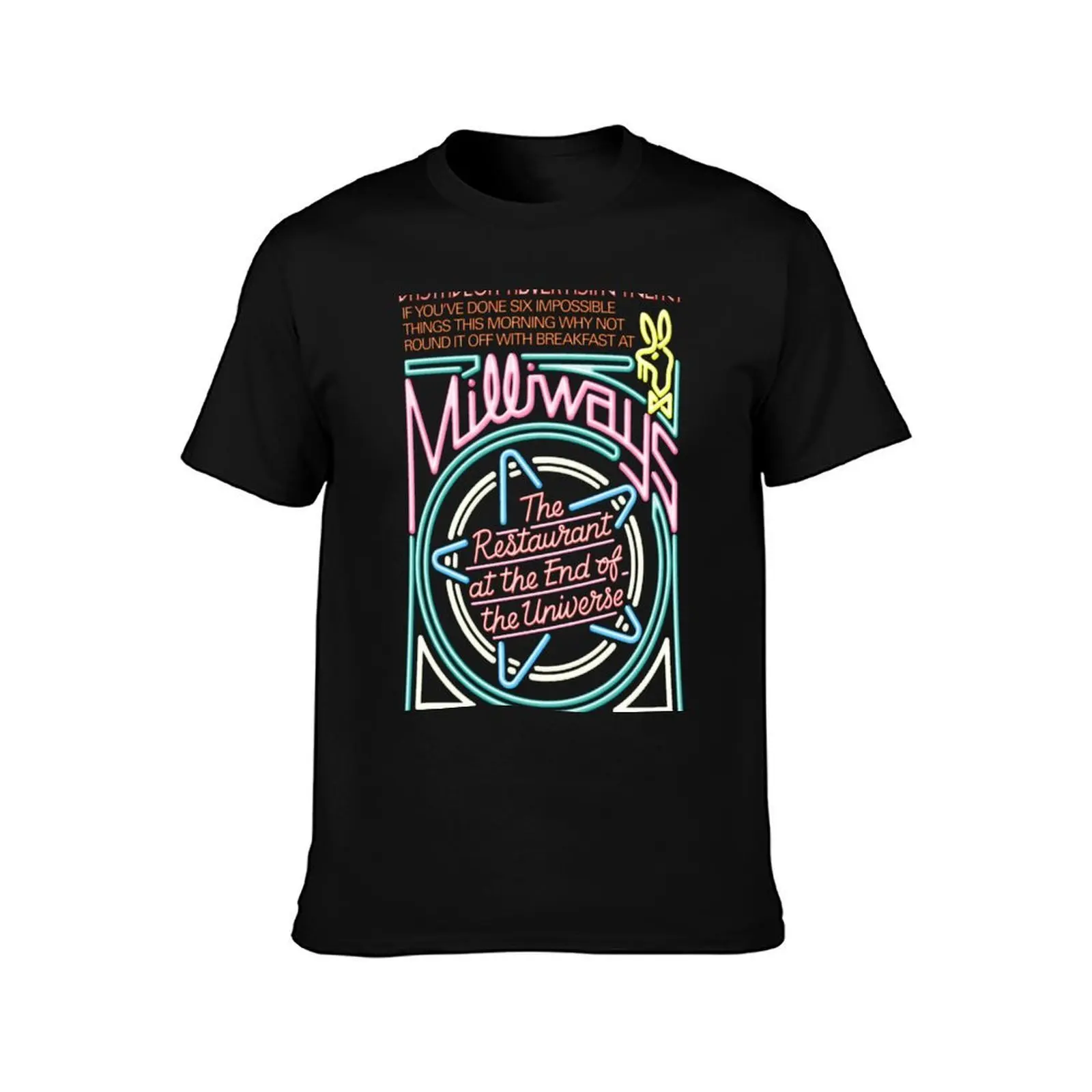 beebthings Milliways: The Restaurant at the End of the Universe T-Shirt Plus Size Simple Casual Top T-Shirt