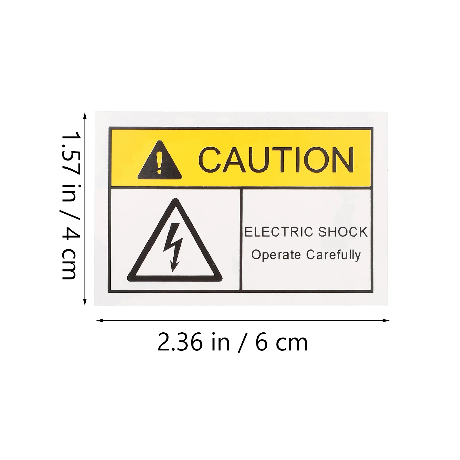 Pegatina de advertencia de descarga eléctrica, calcomanía de seguridad de alto voltaje, palo de cáscara sin pegamento para equipos de pared de vidrio y Metal para interiores y exteriores, 10 Uds.