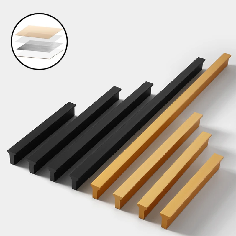 Matte Black Furniture  Gold Kitchen Cabinets Cupboard Pulls Handles for Cabinets and Drawers Wardrobe Pulls Drawer