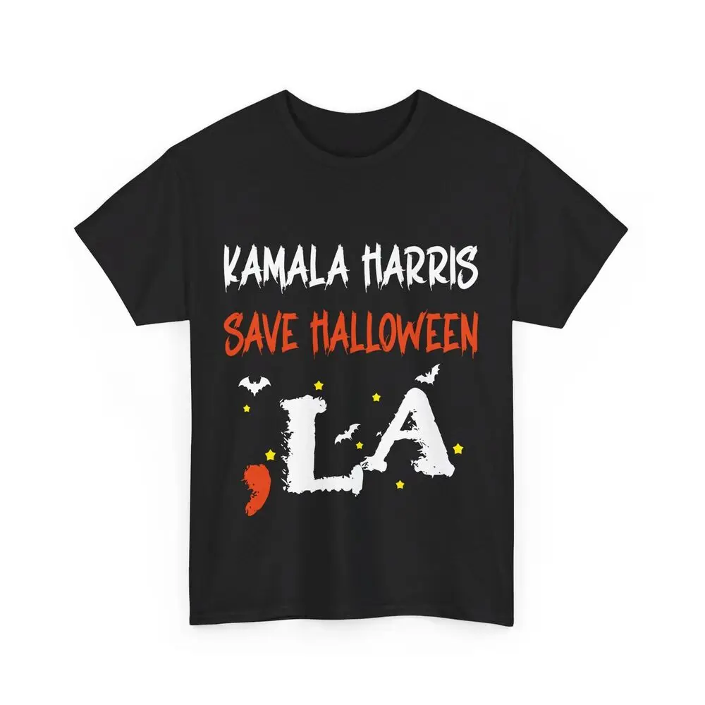 Comma La Pumpkin Kamala Harris Save Halloween 2024 T-Shirt Unisex Tee