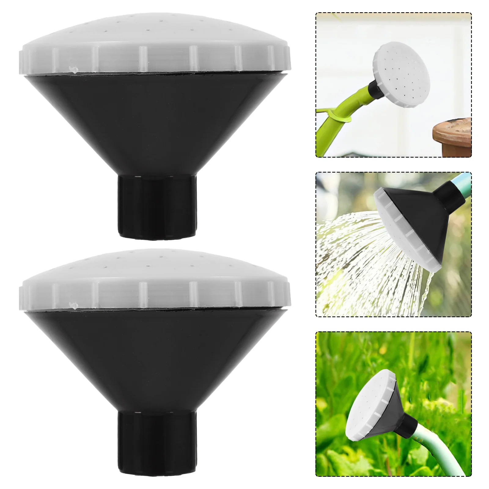 

2 Pcs Water Pitcher Watering Can Nozzle Jugs Sprinkler Nozzles Cans Rose Head Sprayer Shower Heads Dark Grey Spout