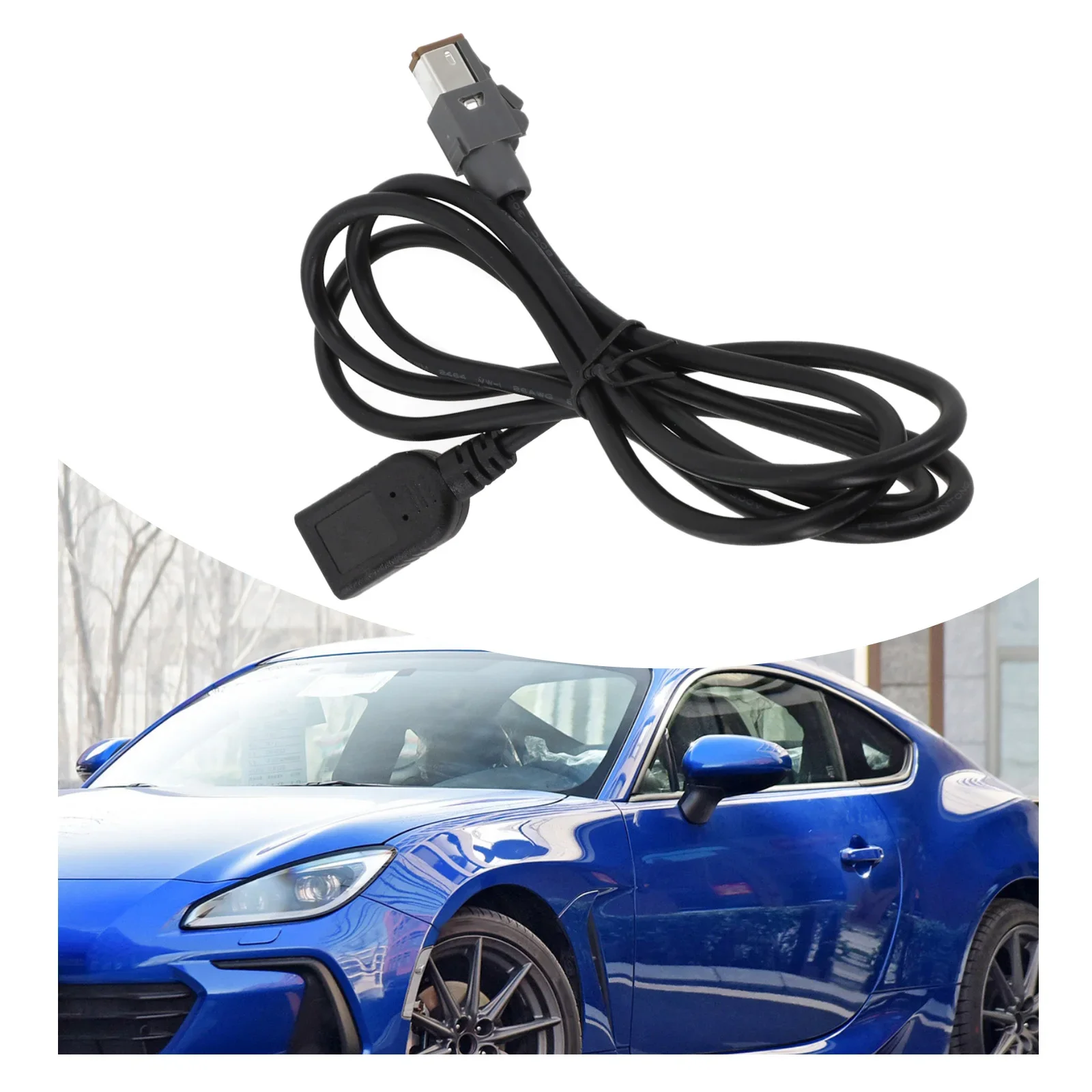 For Outback For Suzuki For Forest Man Car USB Cable Aux Audio Input Car USB Adapter Car USB Cable Car USB Cable ABS Black Radio