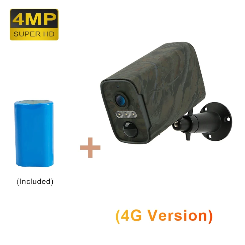 Lclctek 4mp 4g SIM-Karte mobile App Trail Jagd batterie betriebene Kamera Pir Erkennung Outdoor IP66 drahtlose Sicherheit CCTV-Kamera 4
