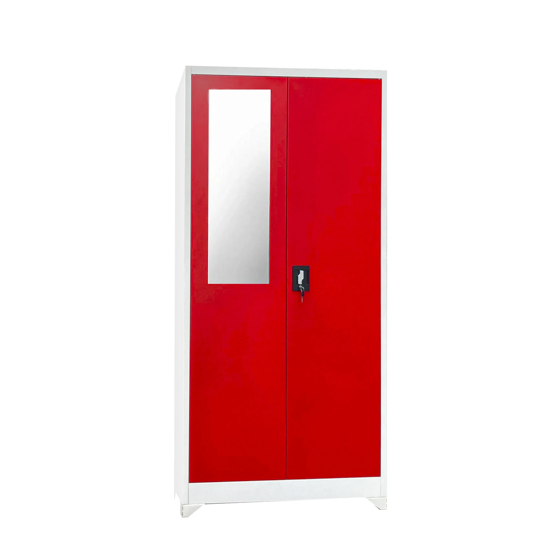 

2024 Popular Korean Style 2-Door Metal Bedroom Almirah Modern Home Furniture With Wardrobe Clothes Designs Steel Material