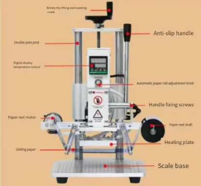 Embossing Machine Stamp Printer  Hot Foil Stamping Machine  Embossing Heat Press Machine Hot Stamping Press - view 4