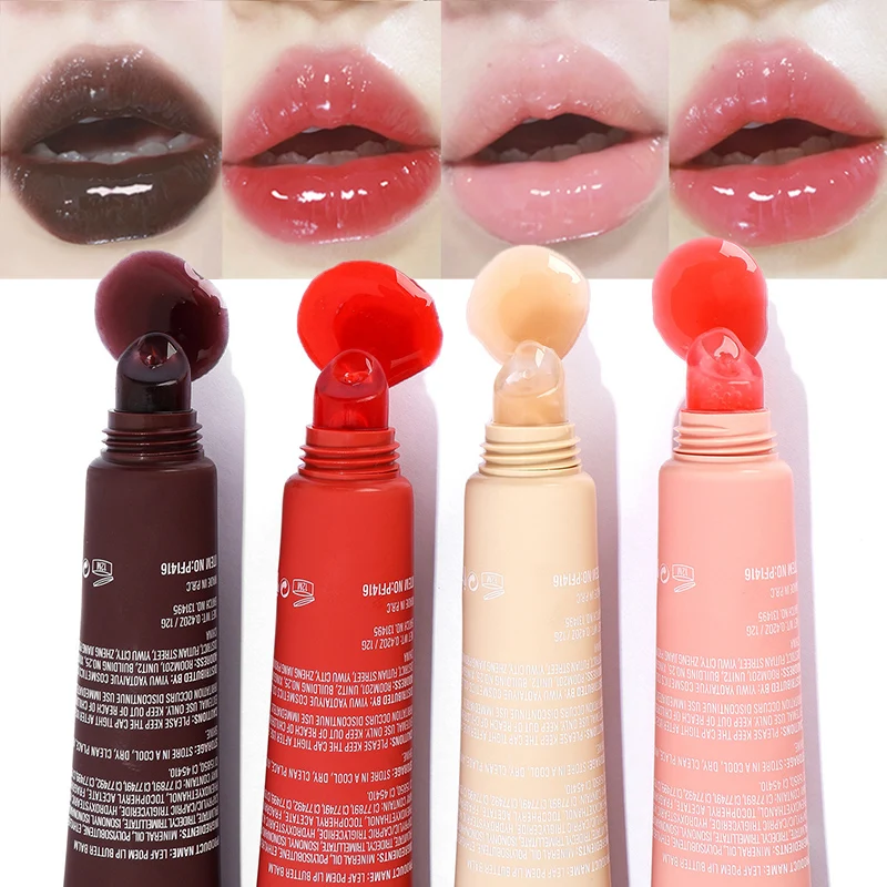 Bálsamo labial hidratante de 8 colores, luz de agua de espejo, líneas de labios, líquido nutritivo de larga duración, tubo para el cuidado de los labios, brillo de labios