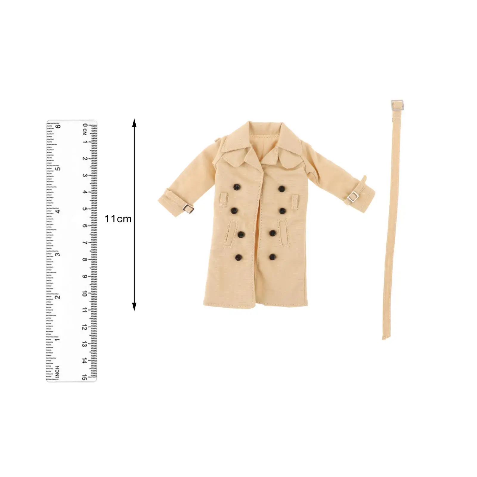 Schaal 1/12 trenchcoat voor actiefiguren, windjack voor 6''-modellen