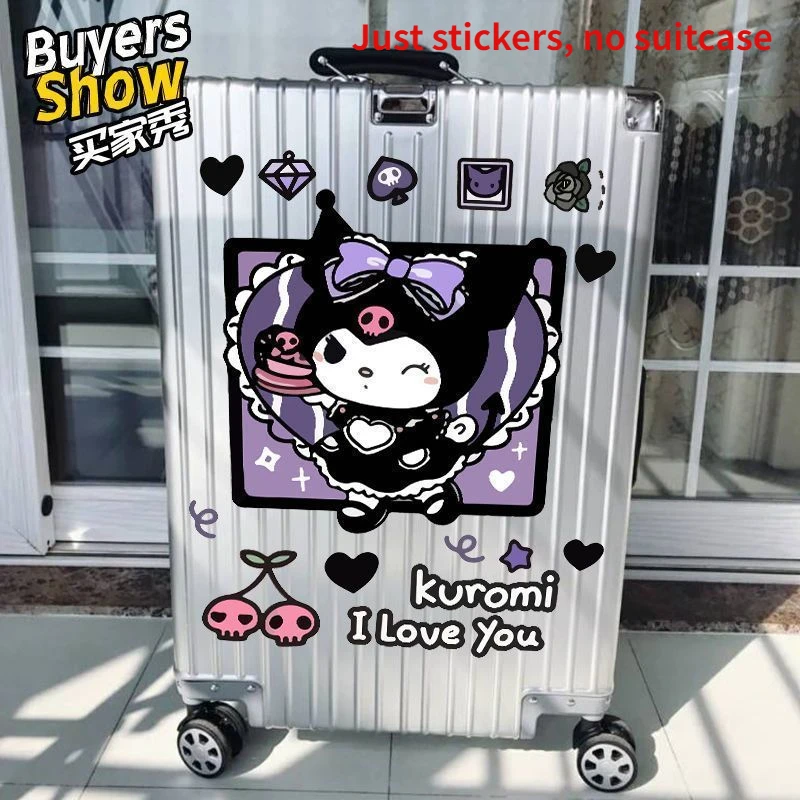 Cartoon Sanrio suitcase sticker Kuromi Pacha dog waterproof suitcase trolley case decorative sticker waterproof