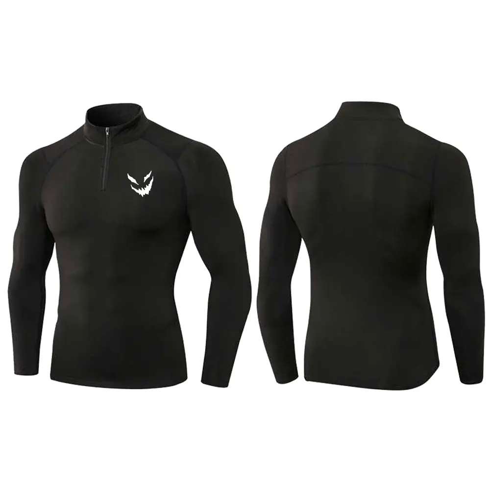 Turtleneck Shirt Mens Running Compression T-Shirt Short Sleeve Sport Tees Gym Fitness Sweatshirt Jogging Tracksuit Homme Tops 6