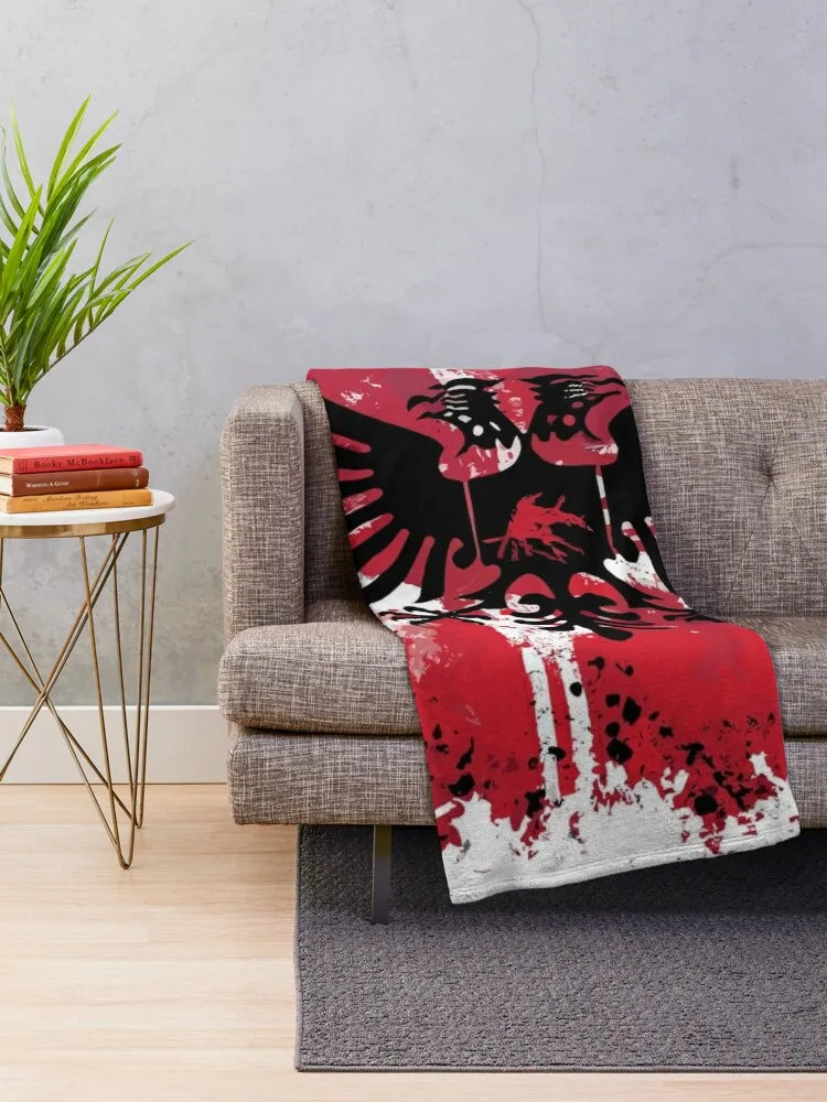 Albanian Eagle Vintage Throw Blanket Blankets For Baby Moving Sofa Throw Blankets