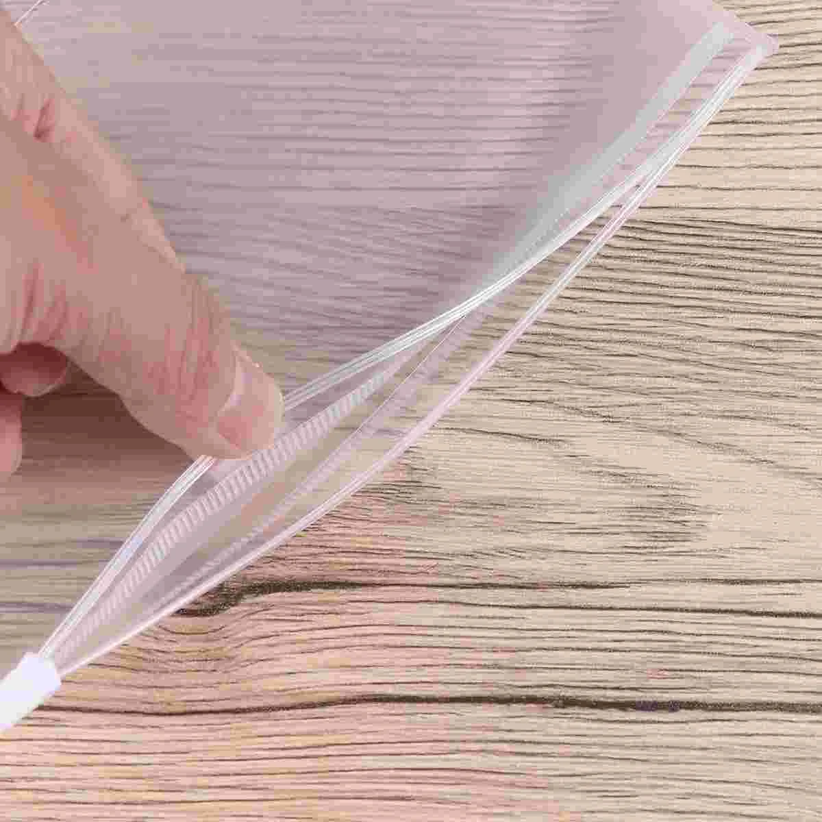 30 PCS Clear Cash Envelopes Document Bags with Zipper Travel Transparent File Binder Clips