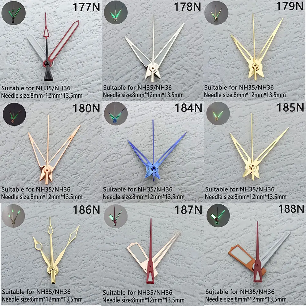 FIT nh34 nh35 nh36 8215 무브먼트 시계 케이스, 글로우 시계 포인터 시계 액세서리 시분침 초침