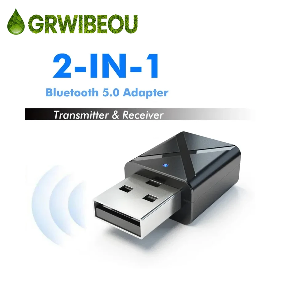 

USB Bluetooth-compatible 5.0 Stereo Adapter 3.5mm AUX Transmitter Receiver Wireless for TV PC MP3 TV Speaker Earphone Car Kit