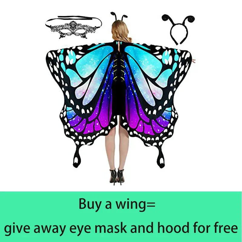 

Halloween Decorative Butterfly Cloak, Colorful Gradient, Rotating Butterfly Wings, Brand New, Bestselling