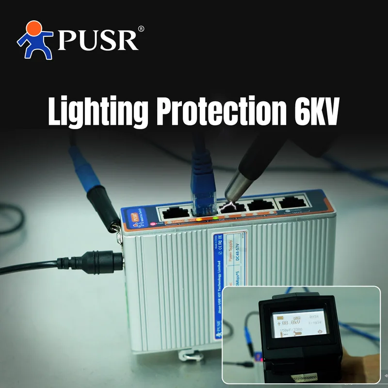 Industrial Switch 5/8/16/24 RJ45 Ethernet Ports 100/1000Mbps DC 48V-57V -40°C~+85°C 6KV IP40 Protection ISF1005P view 4