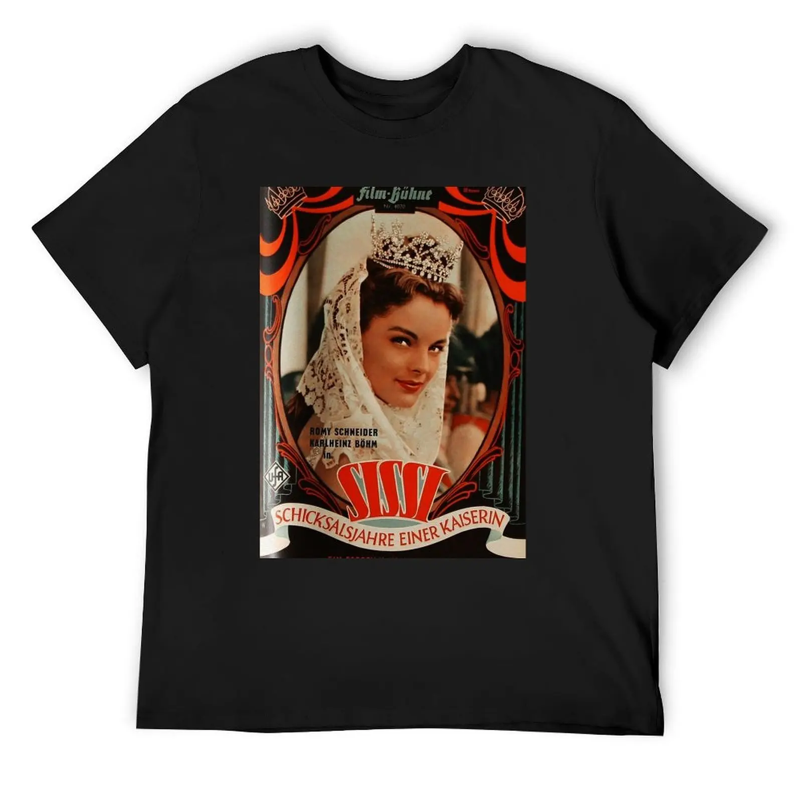 Empress Sissi, vintage 1957 Movie poster T-Shirt custom shirt kawaii clothes anime summer tops black t-shirts for men