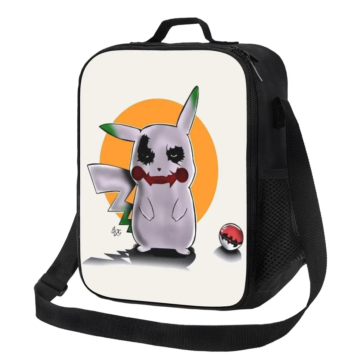 

Custom Bikachus Joker Insulated Lunch Bags for Women Portable Cooler Thermal Food Lunch Box Work School Travel