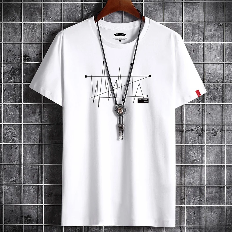 Manga Tshirt Tops Oversize Men Loose Tee 100% Cotton Fashion Goth Print Men\'s Short Sleeve T-shirt Summer New Male Casual Tshirt