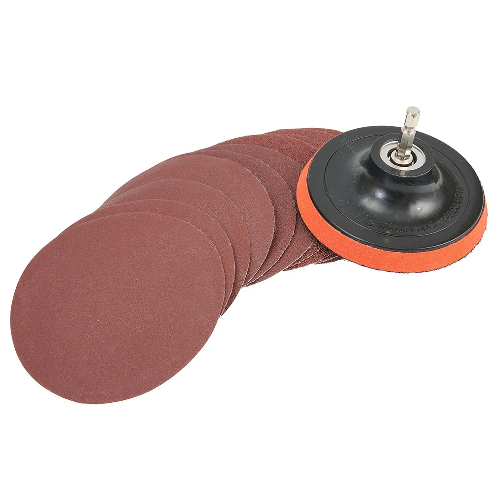 4-Inch Sanding Discs Set With M10 Backing Pad 10-Pack Hooks And Loop Sandpaper 60/80/120/180/240 Grit For Rotary Tools