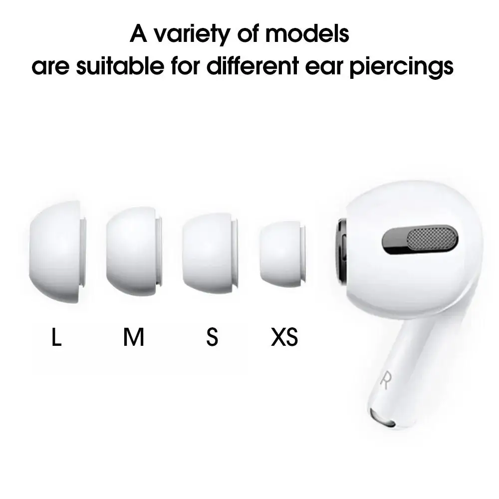 1/4Pairs Silicone Earphone Tip for Apple AirPods Pro 1 2 Anti-Slip Replacement Earbuds Ear Accessories Soft Silicone Earplugs view 2