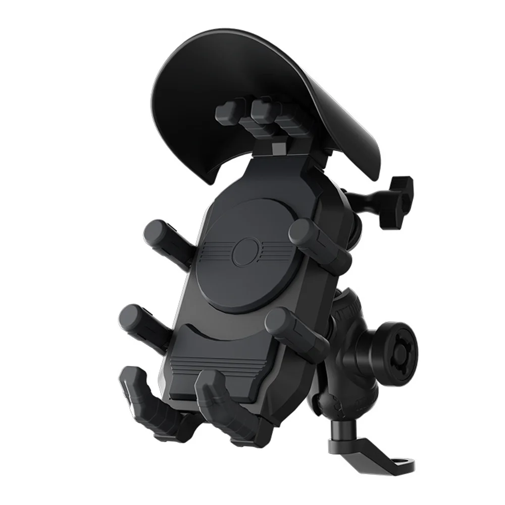 

‌Anti-Theft Motorcycle Phone Mount with Octopus Shock Absorber, 360° Rotatable Rearview Mirror Mount Holder for E-Bike/ATV
