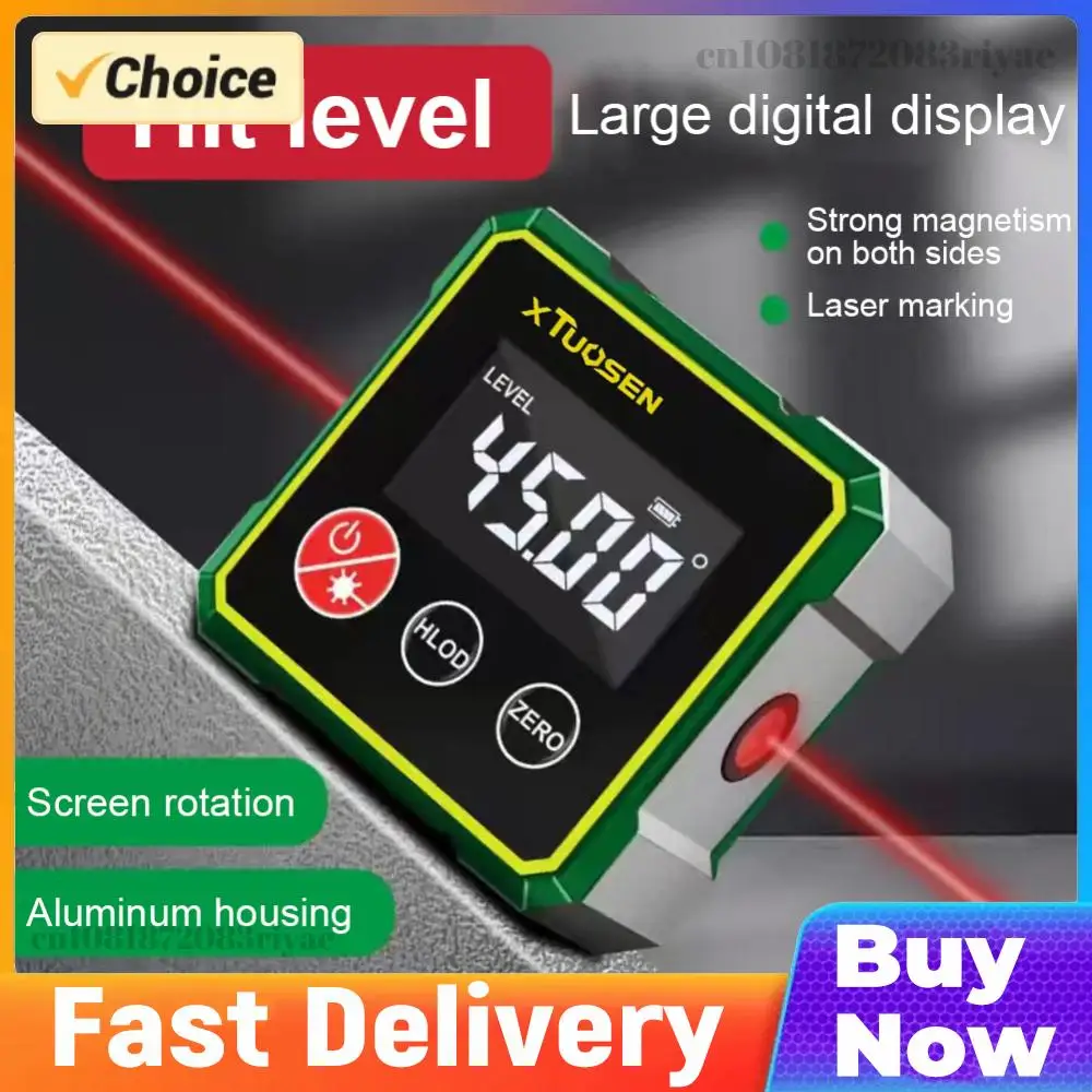 

Цифровой угломер LCD с магнитным основанием, инклинометр, измеритель угла, уровень-куб с подсветкой, лазерный дальномер