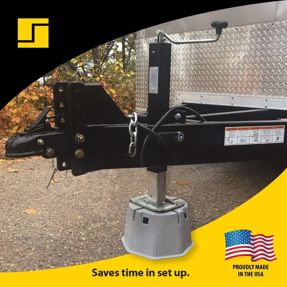 JBP-712.4 ベースパッド エクストリーム、RVジャック、トレーラーレベリング＆スタビライザー、RVユーティリティ、キャンピングカー用ジャック、トレーラーリフトブロック - 7インチ