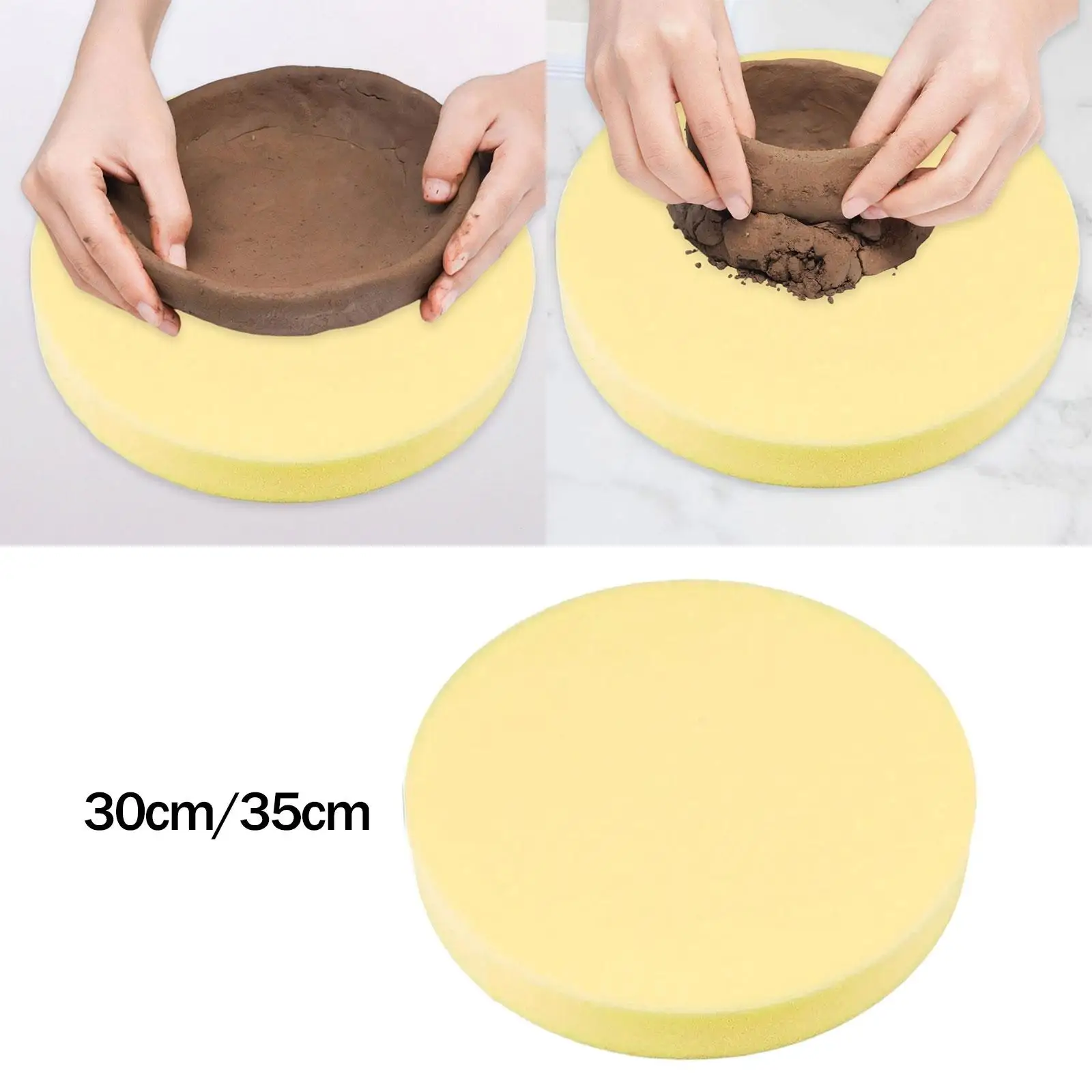 

Pottery Foam Table Runner Round Multi Purpose Sheet Sponge Cushion Pottery Pad for Pressing Glazing Painting Crafting Clay