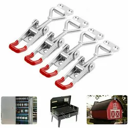 2/4/6/8 Pcs Adjustable Quick Release Clamp Anti-Slip Push Pull Toggle Clamp Toolbox Case Metal Toggle Latch Catch Clasp Tools