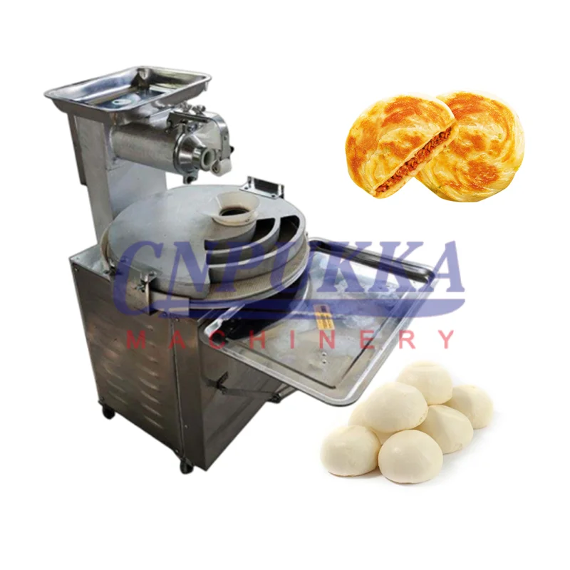 الفولاذ المقاوم للصدأ التلقائي البيتزا العجين مقسم آلة مستدير آلة مستدير العجين الغذاء الصف على البخار آلة صب كعكة الخبز