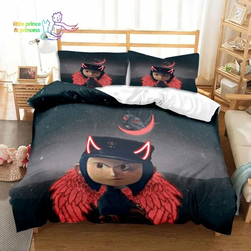 

Coraline Cartoon Print Home Girl Comfortable Duvet Quilt Cover Pillowcase Bedding Set Children Bedroom Decoration Home Textile