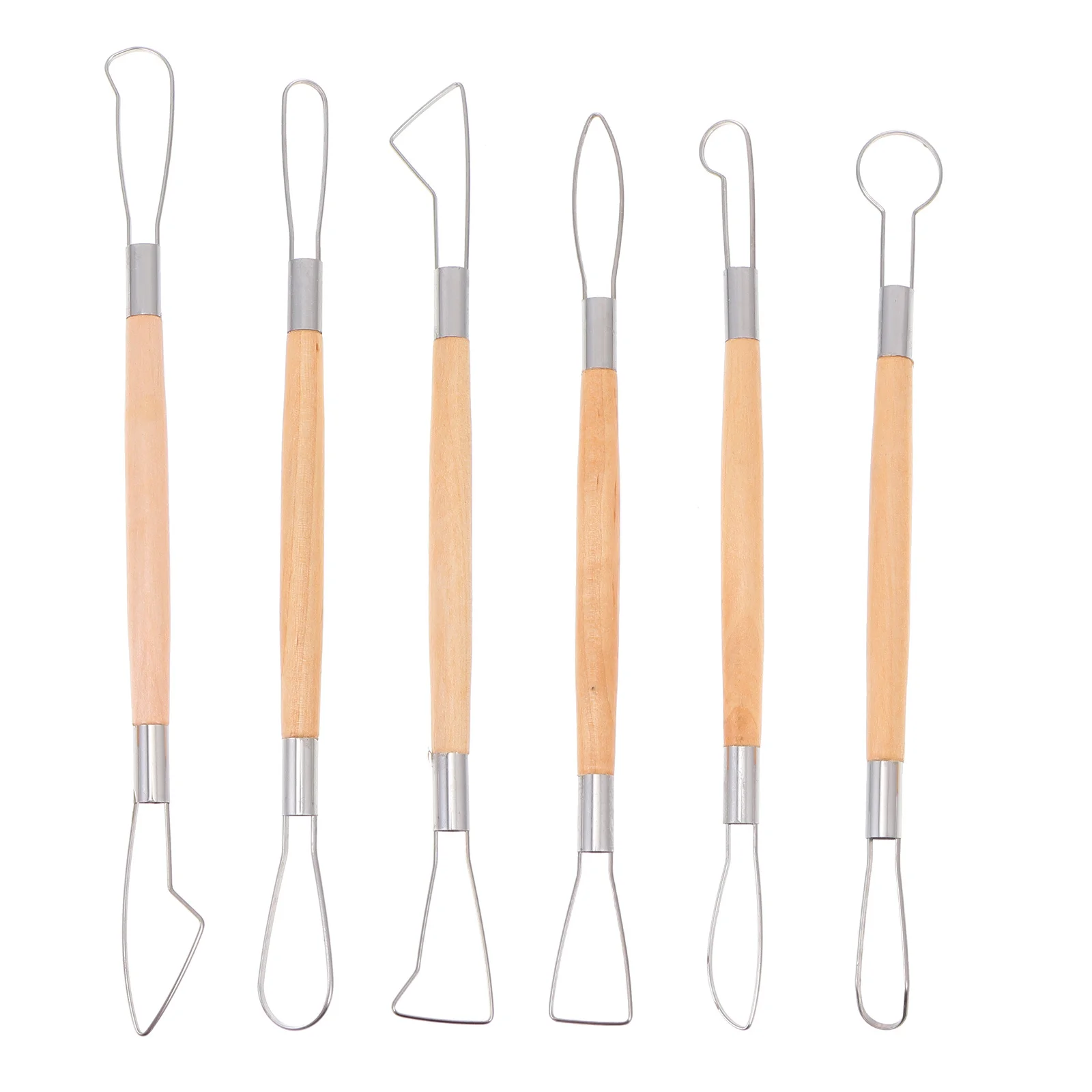 

6 pcs Clay Sculpting Tools Pottery Carving Scraper Set For Polymer Clay Modeling Smoothing Scraping Ceramic Art Craft Diy