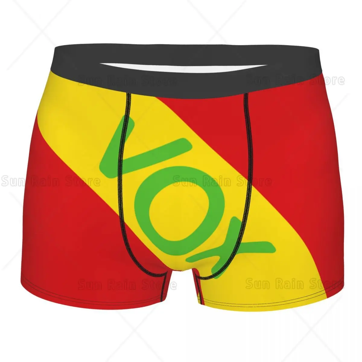 Custom Spain Flag Vox Underwear Men Stretch Spanish Political Party Boxer Briefs Shorts Panties Soft Sexy Underpants For Homme