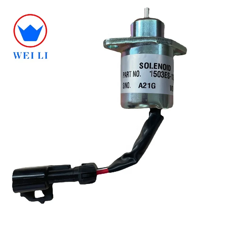 Hot Sale Fuel Shutoff Solenoid Valve 25-15230-01 Fuel Electric Stop Solenoid Valve For KUBOTA V1505 R90