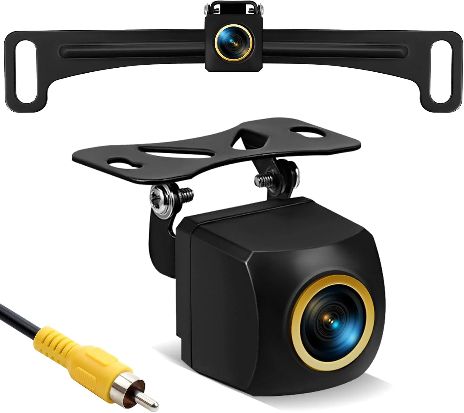 Câmera de Ré Universal 1080P AHD 4 Pinos 2.5mm com Visão Noturna HD e Reversão Automática IP67 para Espelho Retrovisor Automotivo NOVO