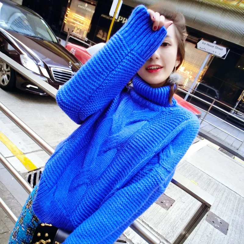 

Versatile High Collar Long Sve Loose Women's Knitwear Base Layer Thermal Sweater Sweet Sle Color Spring 2026